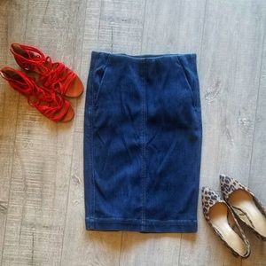 NWOT Ann Taylor LOFT Denim Pencil Skirt